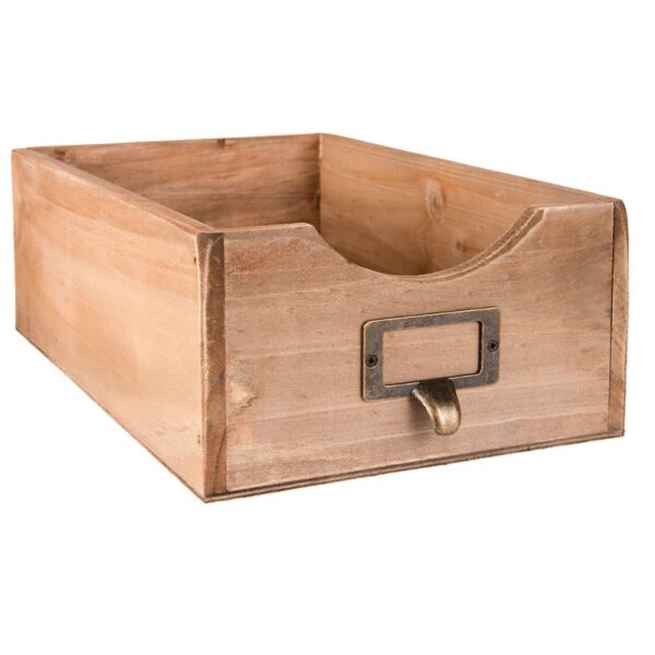 Tijdschriftenhouder 18x29x10 cm Bruin Hout Lectuurbak