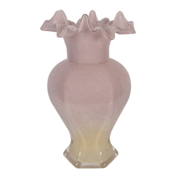 Vaas Ø 14x25 cm Roze Glas