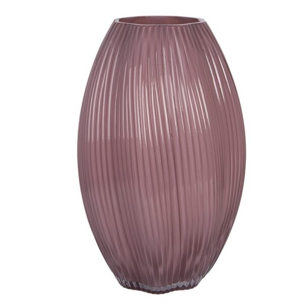 Vaas Ø 17x27 cm Roze Glas