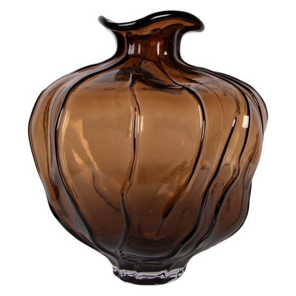 Vaas Ø 26x31 cm Bruin Glas