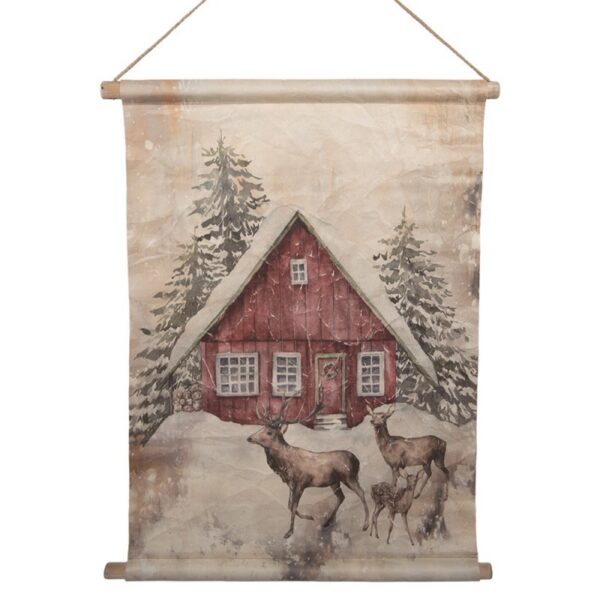 Wandkleed 55x3x75 cm Beige Textiel