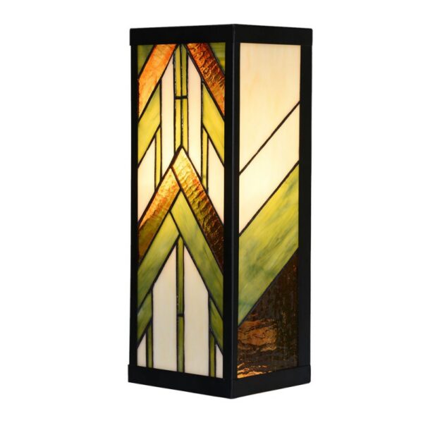 Wandlamp Tiffany 14x16x40 cm Beige Glas