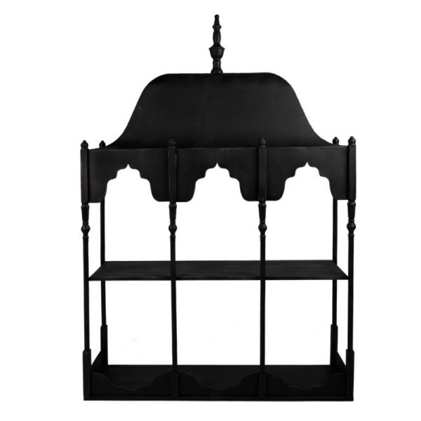 Wandrek 102x25x157 cm Zwart Metaal
