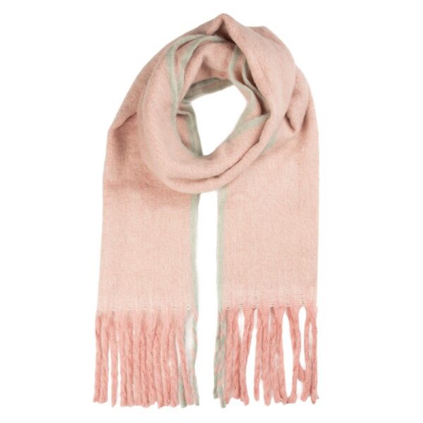Wintersjaal Dames 38x190 cm Roze Textiel