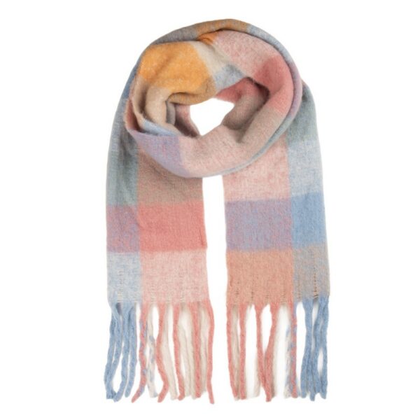Wintersjaal Dames 38x200 cm Roze Textiel