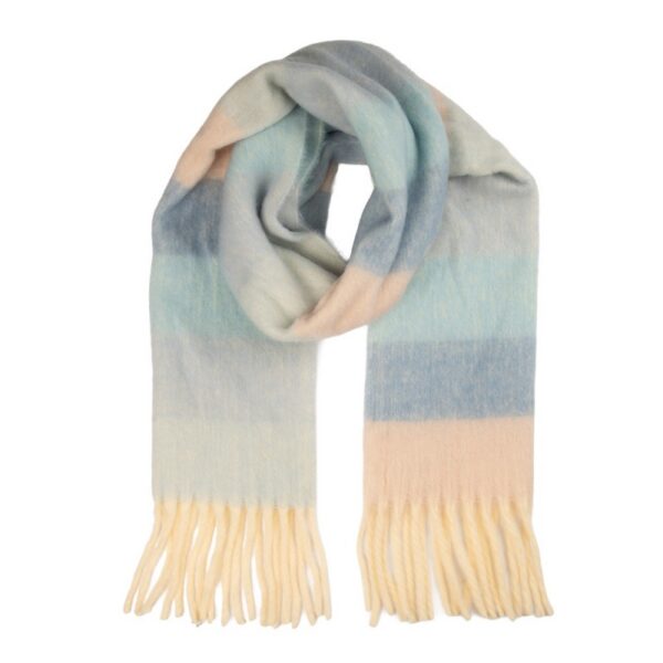 Wintersjaal Dames 40x180 cm Blauw Textiel