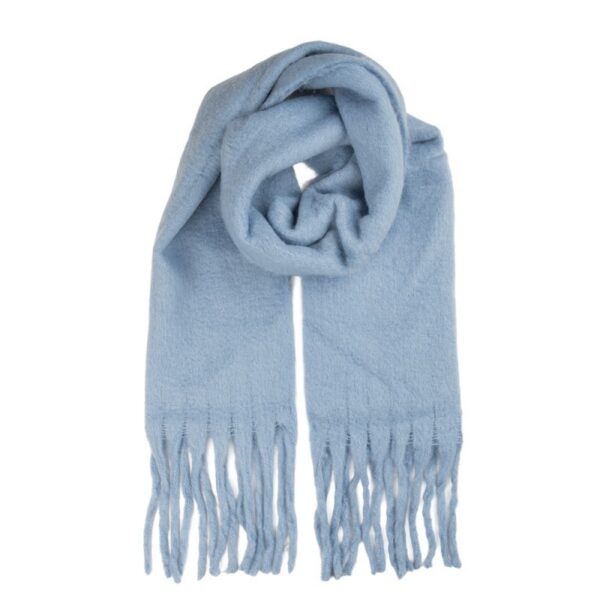 Wintersjaal Dames 40x190 cm Blauw Textiel