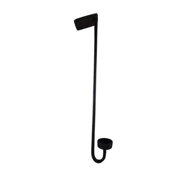 ADC Hangende kaarshouder L metaal glashaak Thirza grijs vilt 50cm hoog