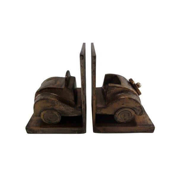 ADC Boekensteunen Car metaal Decoration glanzend antiek messing 19 cm hoog