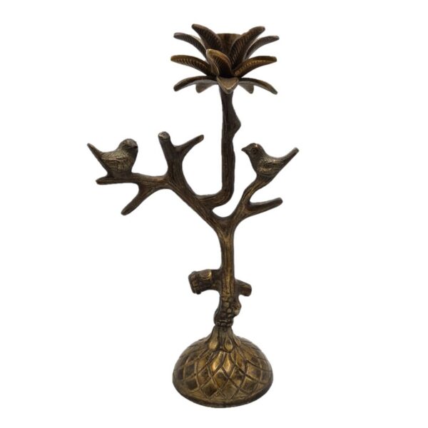ADC Kaarshouder metaal glanzend antiek messing 41 cm hoog