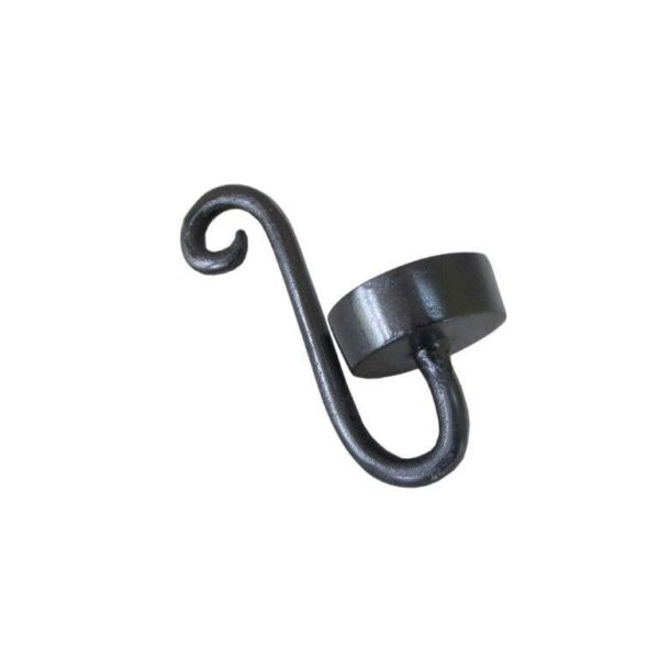 ADC Hangende kaarshouder S ijzer zwart antiek Olga 13 cm hoog