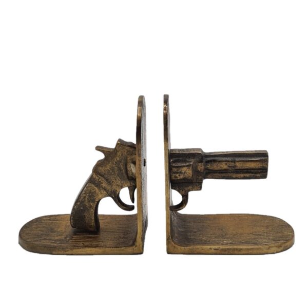 ADC Boekensteunen woondecoratie Gun metaal glanzend antiek messing 16 cm hoog