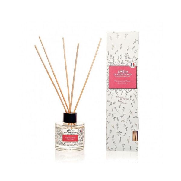 Le Chatelard geurdiffuser 100 ml - Rozenblaadjes