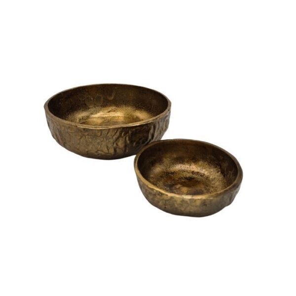 ADC Ronde schaal Tokio Set van 2 glanzend antiek messing