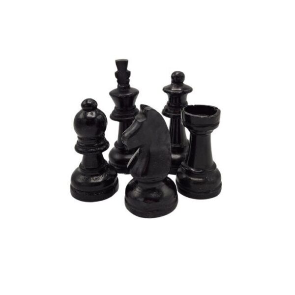 ADC Decoratief schaakspel 5 stuks zwart antiek