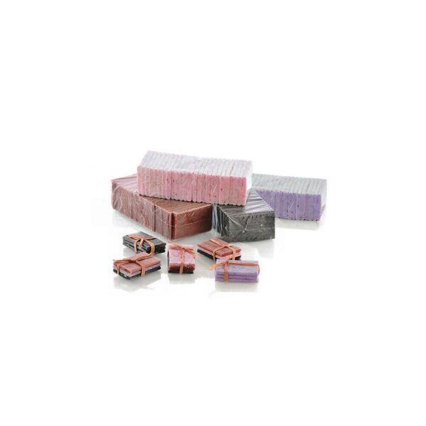 Maître Savonitto - 100 rechthoekige zepen (Myrrh-Musk-Amber/Hammam/Roos/Lavendel) 30g