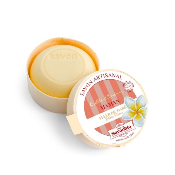 Maître Savonitto - Tiare bloem zeep 100g in houten doosje - Special Mother's Day Edition