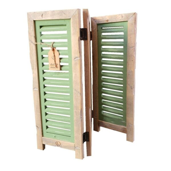 Dutch Mood shutter oudbruin met groen 52 cm