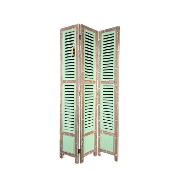 Dutch Mood shutter oudbruin met groen 118 cm
