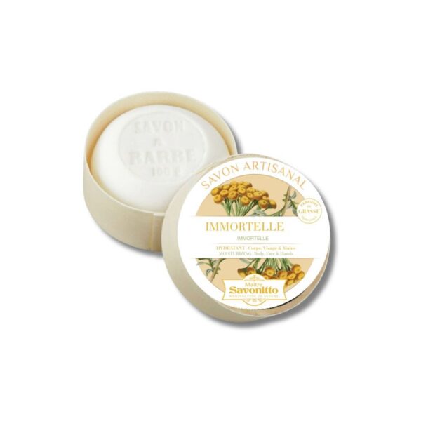 Maître Savonitto - Immortelle zeep in houten doosje, 100g