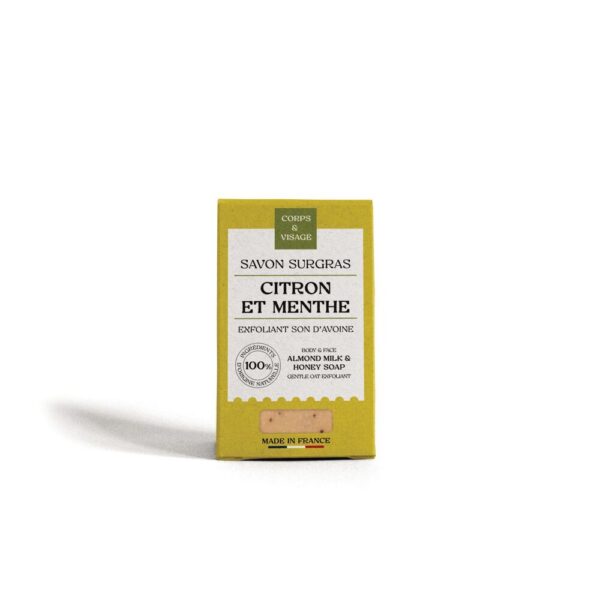 Maître Savonitto - Citroen en munt overvette zeep - 100g - COSMOS Organic
