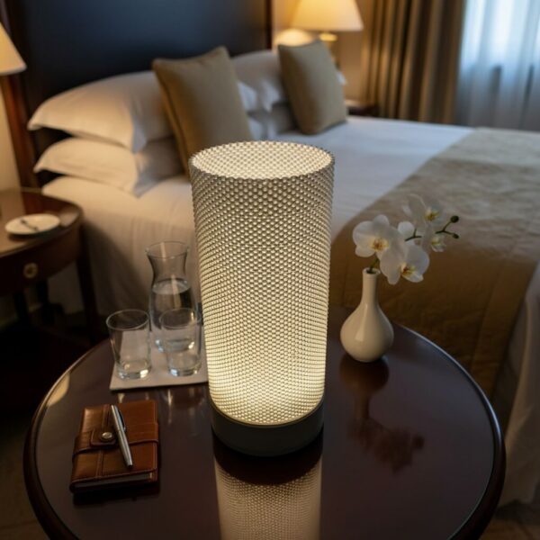 Woven Glow oplaadbare tafellamp - warm LED-sfeerlicht