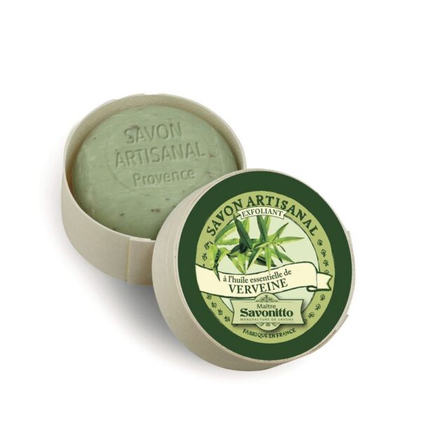 Maître Savonitto - Verbena scrub zeep in houten doosje 100g