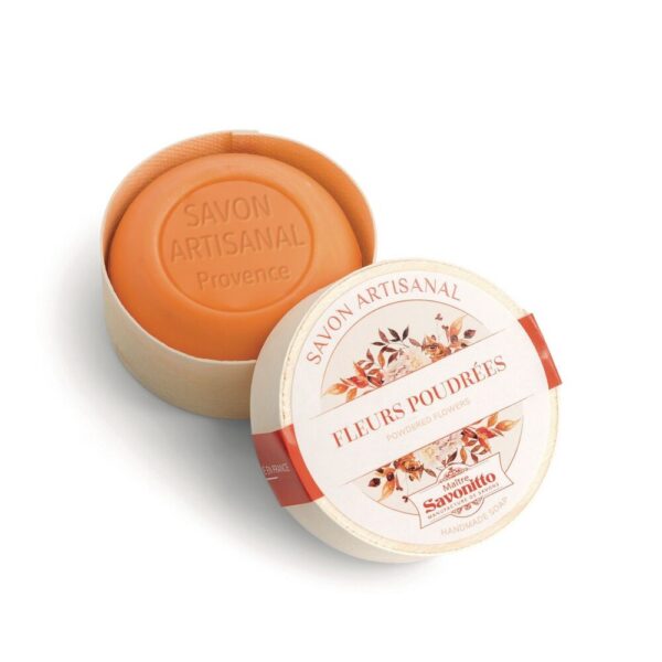 Maître Savonitto - Powdered Flowers zeep in houten doosje 100g