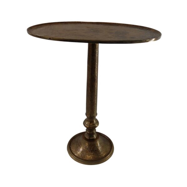 ADC Ovale wandtafel/bijzettafel aluminium antiek goud