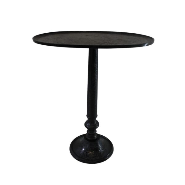 ADC Ovale wandtafel/bijzettafel aluminium antiek zwart