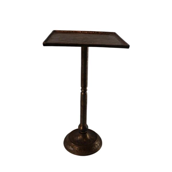 ADC Vierkante wandtafel/bijzettafel aluminium antiek goud