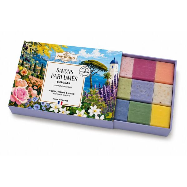 Maître Savonitto - cadeauset met 9 geparfumeerde zepen - French Riviera